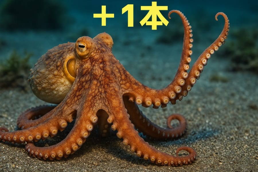 タコは9本目の腕も自在に操れる