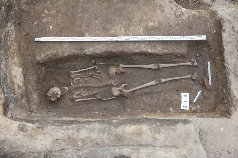 アイスクリーム屋の地下から「中世騎士の人骨」が見つかる