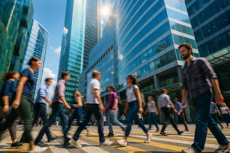 都会人の歩くスピード、過去40年間で15％も速くなっていた