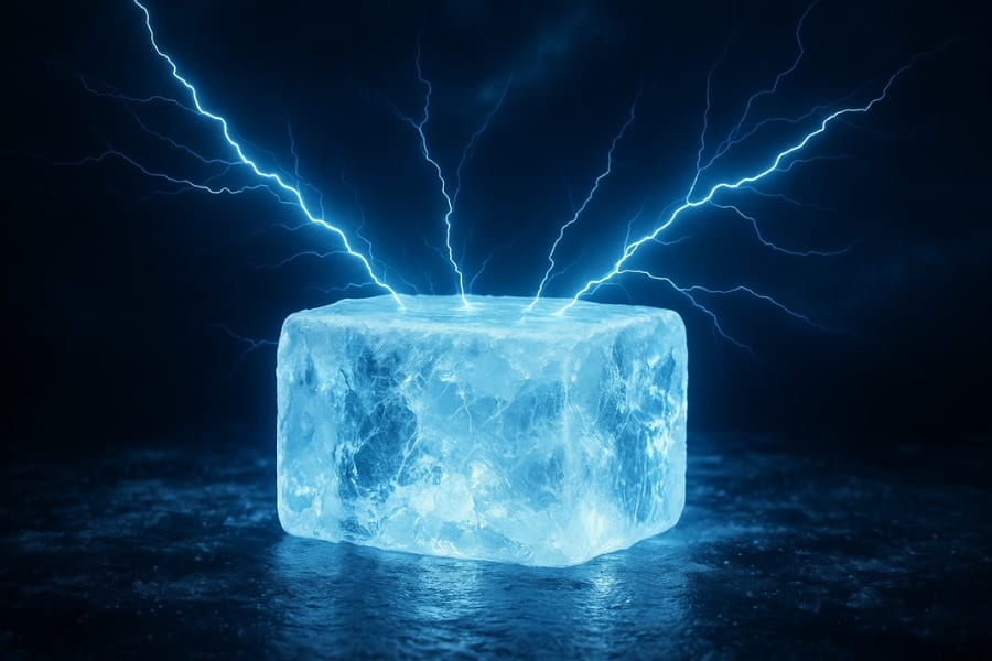 氷は曲げられると「電気を発生する」と判明