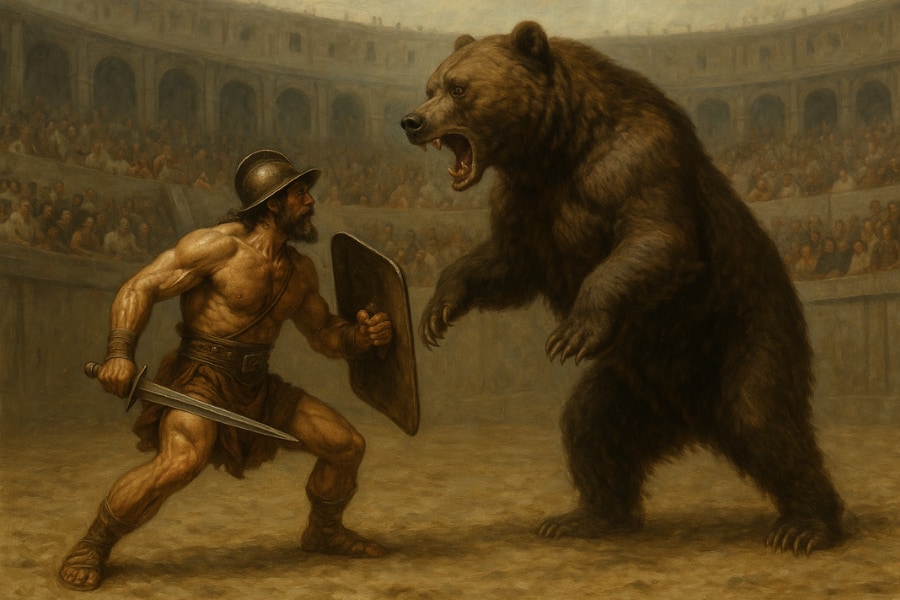 グラディエーターと戦闘した「ヒグマの頭蓋骨」を発見、約1700年前