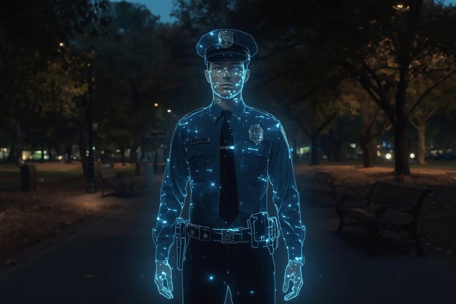 【犯罪率22％減少】韓国、夜の公園にホログラム警察官を導入