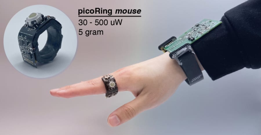 電磁波対策メビウス形状リング 東大】指輪型無線マウスを開発――電波を発しない仕組みで省エネ達成