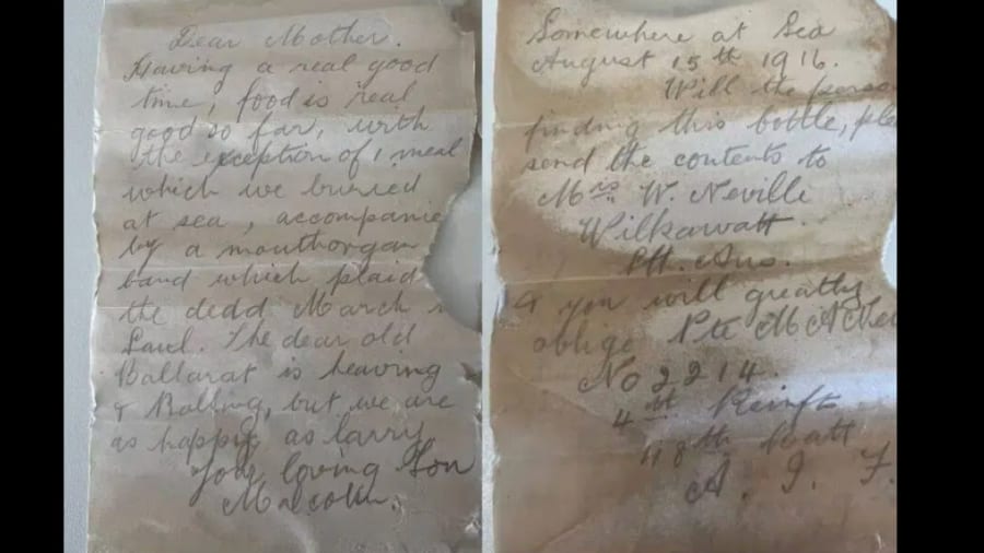 手紙の中に書かれていた言葉