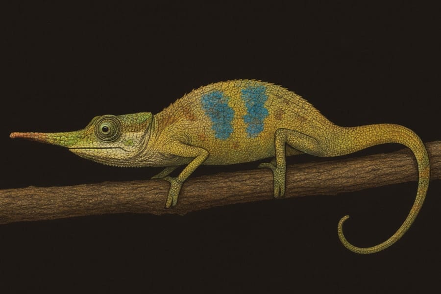 鼻の長い「ピノキオ・カメレオン」の新種を発見