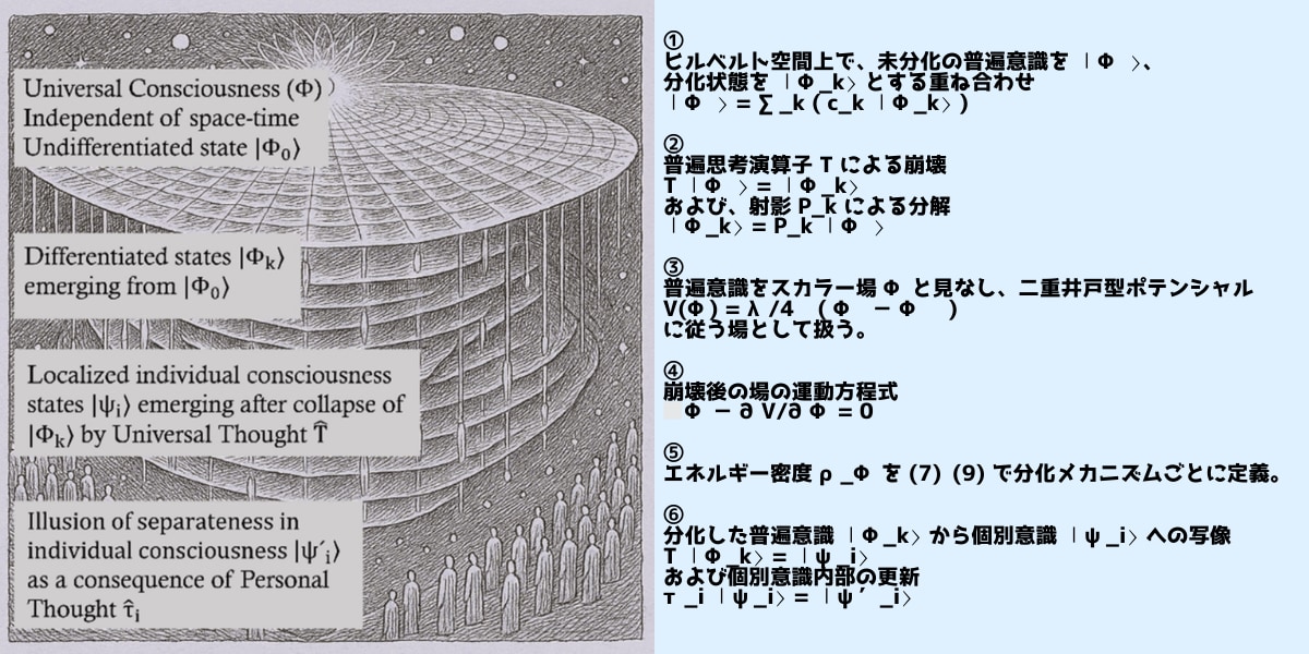 「意識フィールド宇宙論」は全てが意識の場から発生したとされる