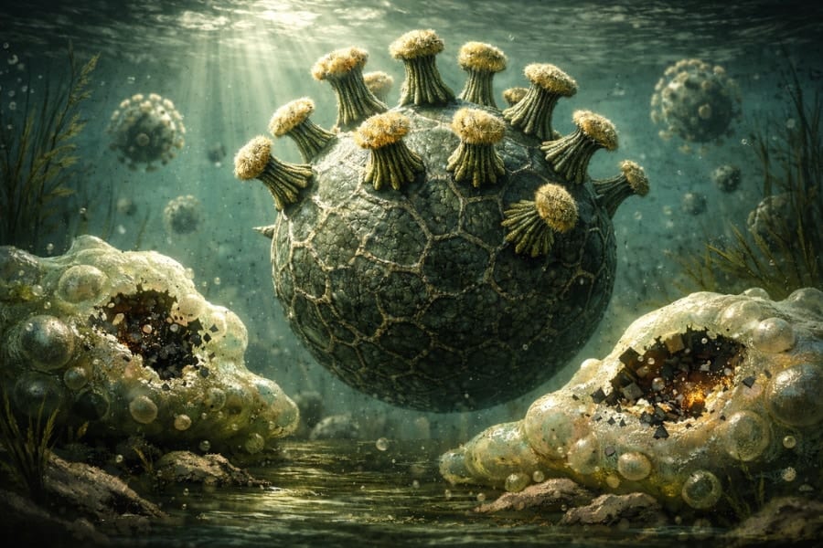 新種の巨大ウイルス「ウシクウイルス」を茨城県から発見