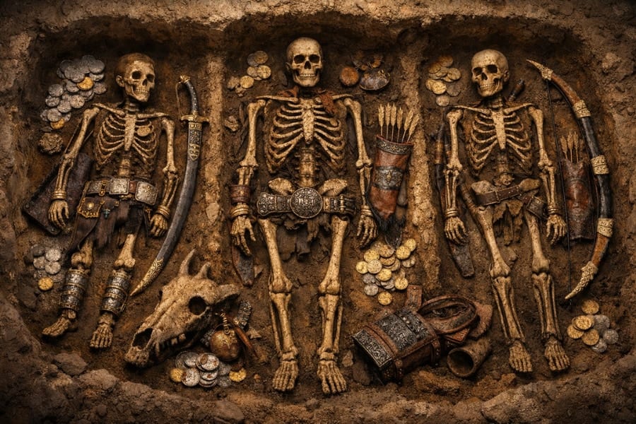 1100年前の「エリート戦士3人」の遺骨を発見、うち2人は10代