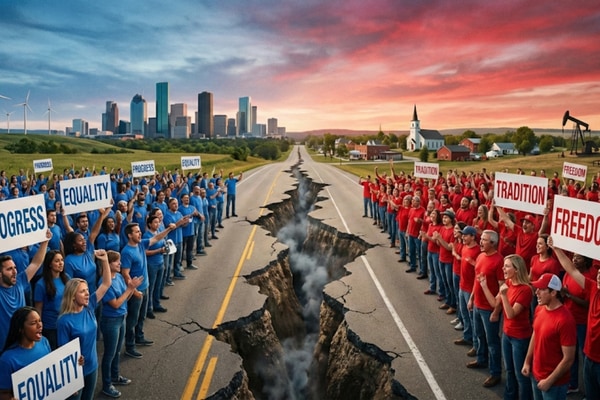 政治の分極化は国の発展度合いが高いほど50：50になる