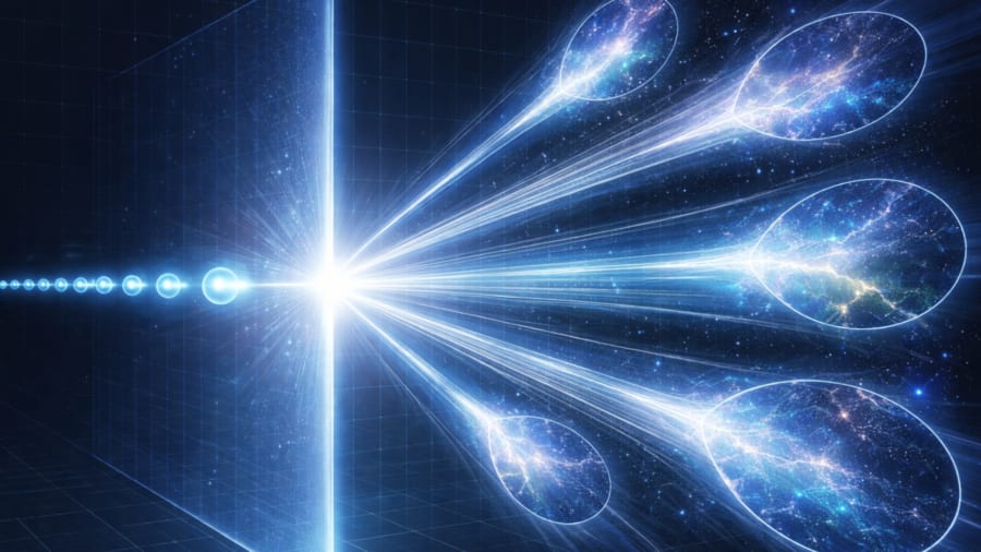 「トンネル確率=トンネル済み世界の重さ」という発想