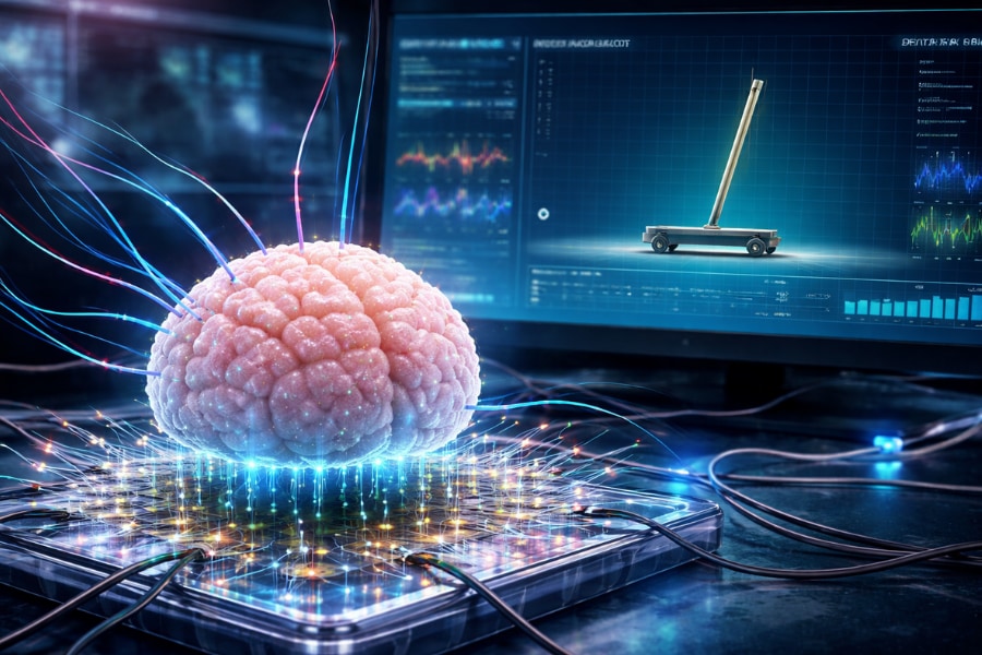 脳オルガノイドに「棒立てゲーム」を学習させることに成功