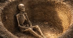 「座り姿勢のまま」埋葬された2000年前の人骨を発見の画像 1/1