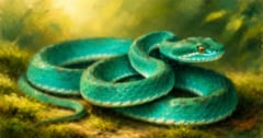翡翠色の美しい「新種ヘビ」、カンボジア洞窟で発見かの画像 1/1