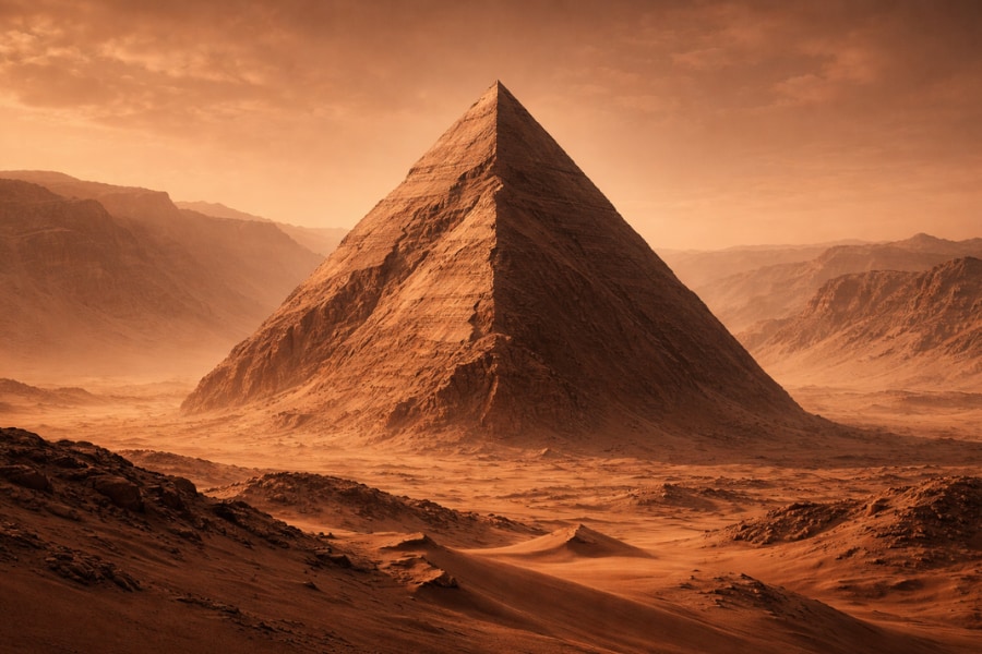 火星でピラミッドを発見？ NASAが撮影した謎の構造物の正体とは