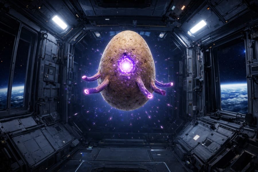 ISSで「紫の触手の生命体」を撮影？この写真の正体とは…