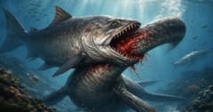 白亜紀の海で「大型捕食者に噛みついた巨大魚」の化石を発見の画像 1/3