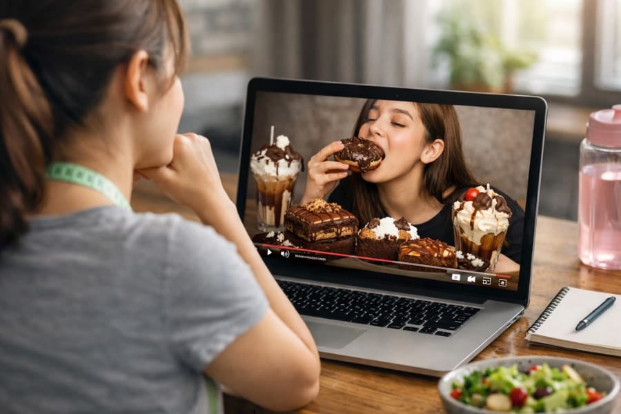 ダイエット中のジャンクフード動画は食欲を抑制する