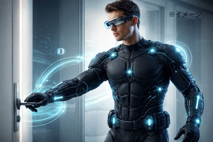 装着者の動きを誘導できる「AIスーツ」を開発