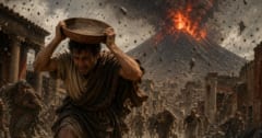火山噴火から「すり鉢を盾にして」逃げた古代ローマ男性の遺骨を発見の画像 1/1