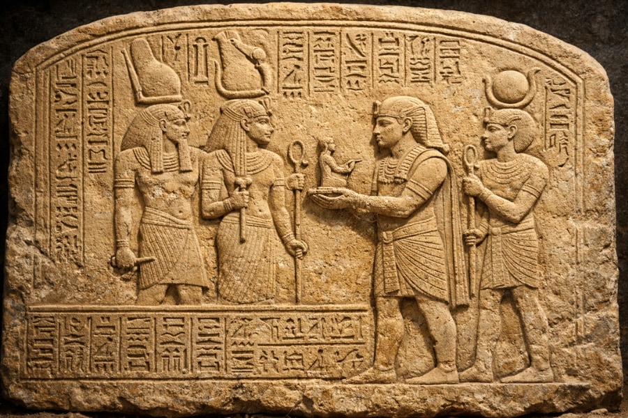 ローマ皇帝が「ファラオ」として描かれていたーー古代エジプトの石碑を発見