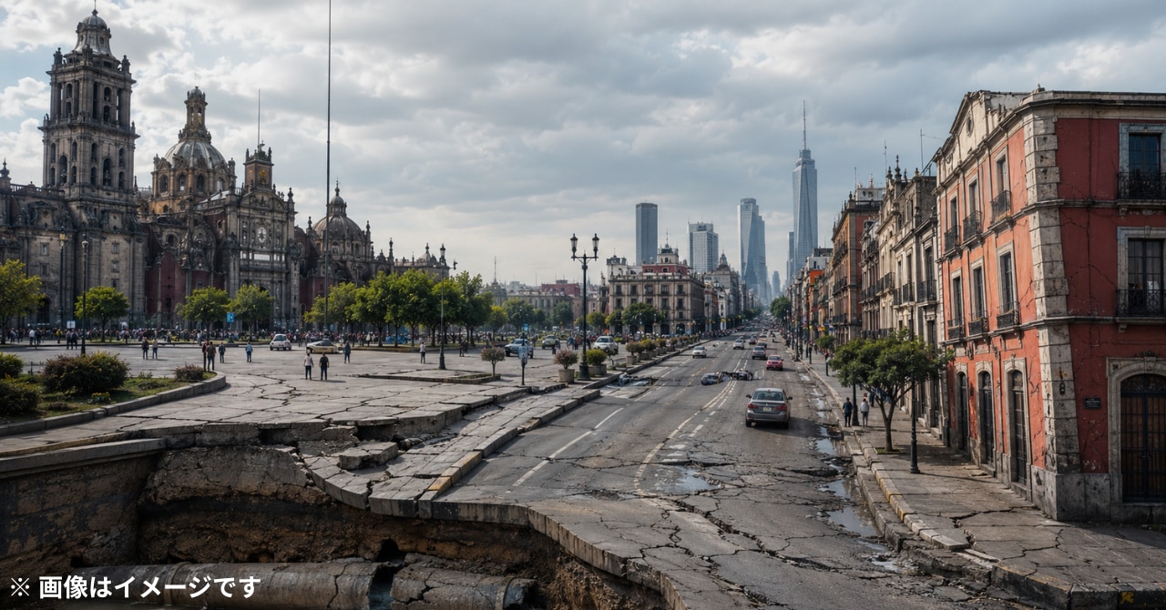 月2cmのペースで「メキシコシティが地盤沈下」していると判明の画像 1/2