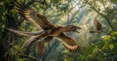 新種の羽毛恐竜を発見、研究者「まるで4枚の翼を持つ小さなドラゴン」の画像 1/1