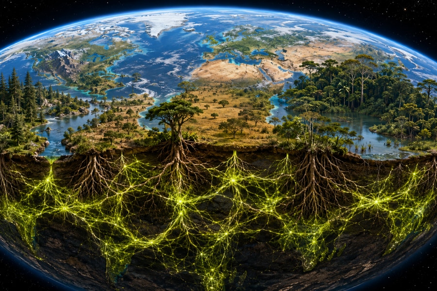 地中に張り巡らされた「菌糸ネットワーク」の世界地図を初めて作成