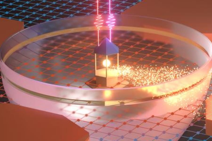 光で電子を誘導する「電子灯台」が新たな物理学を照らす　電池も配線も不要