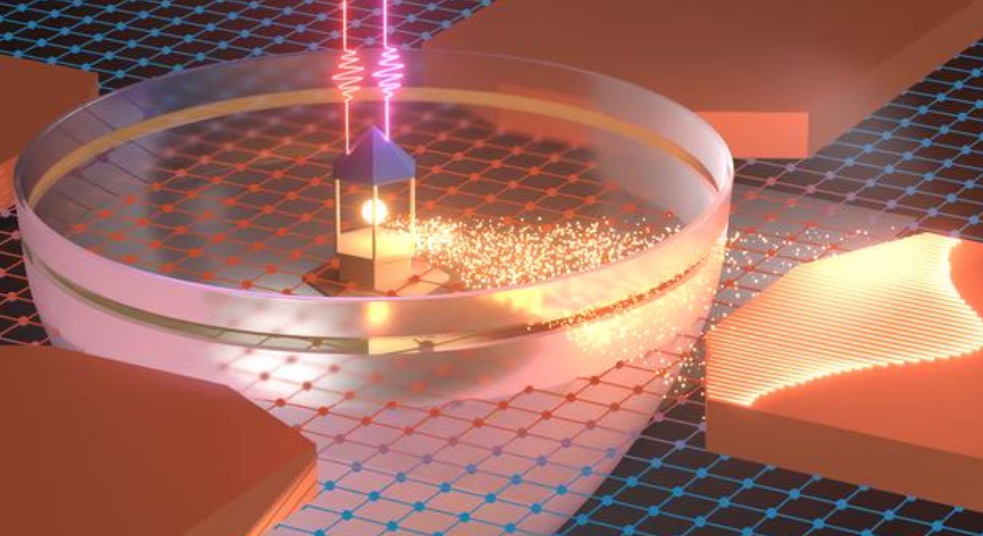 光で電子を誘導する「電子灯台」が新たな物理学を照らす　電池も配線も不要
