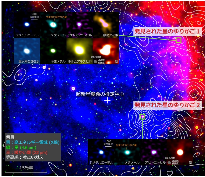 【世界初】星が爆発した場所で、生まれたばかりの「星のゆりかご」を発見の画像 3/3