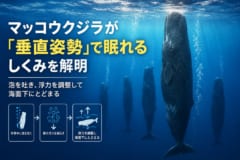 マッコウクジラが「垂直姿勢」で眠れるしくみを解明の画像 2/2