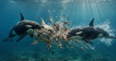 シャチがマンボウを「こっぱ微塵」にする衝撃行動を発見の画像 1/2