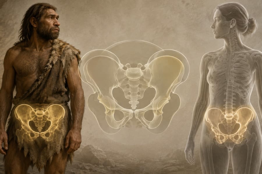 ネアンデルタールの男性の骨盤は「現代人の女性」に似ていた