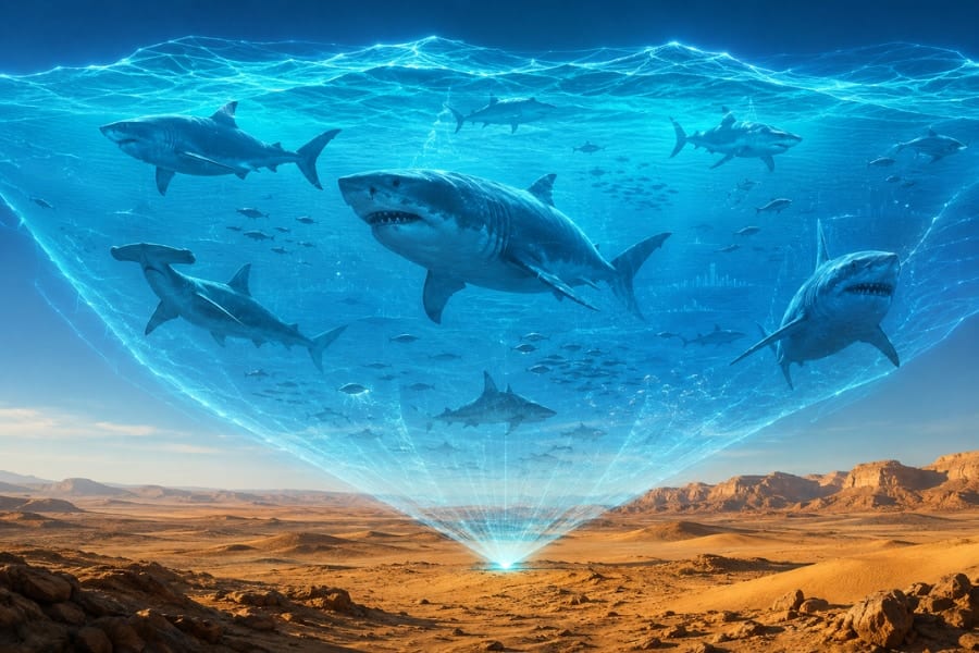 エジプトの砂漠で「サメの墓場」を発見、7000万年前は豊かな海だった