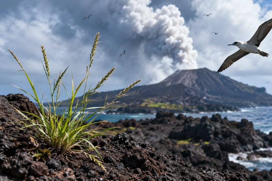 火山噴火で海にできた西之島への「植物の侵入経路」を解明