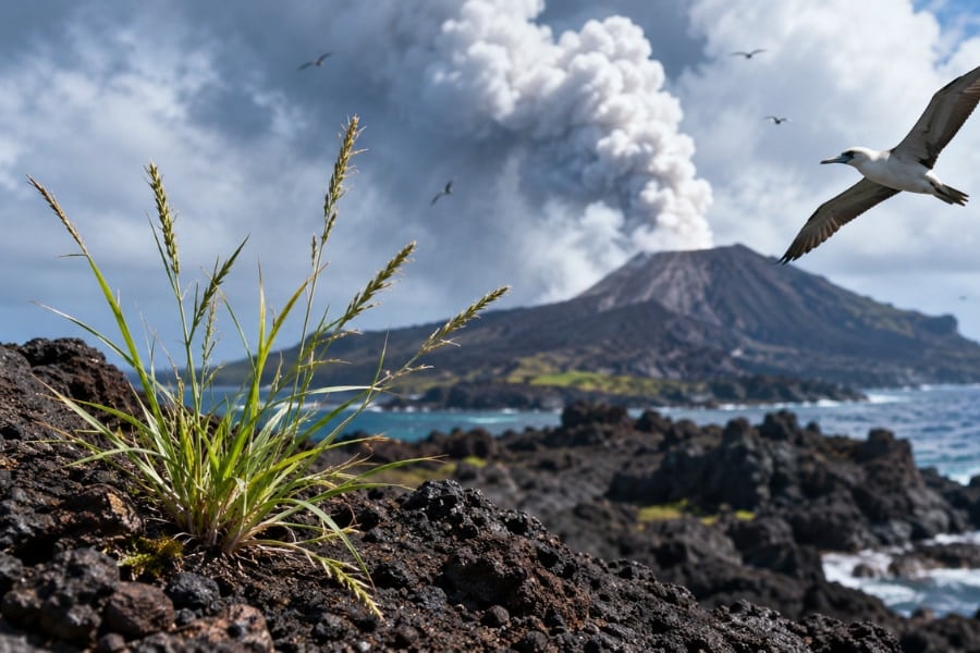 火山噴火で海にできた西之島への「植物の侵入経路」を解明