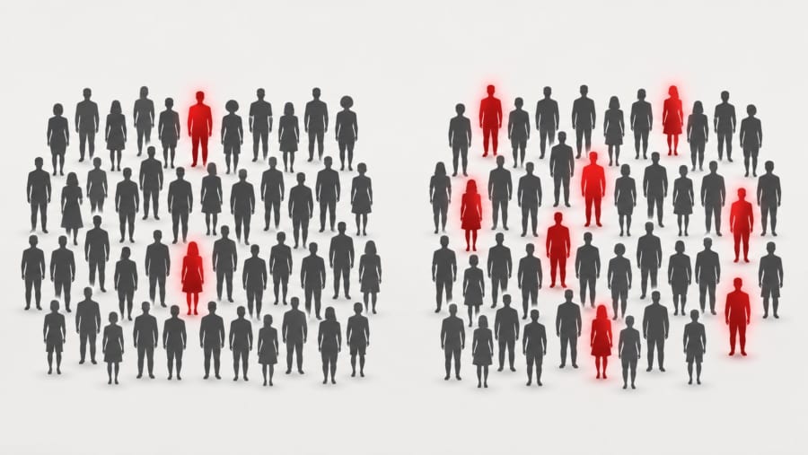 斑のある人は、1年で心筋梗塞を起こした割合が「数倍」だった