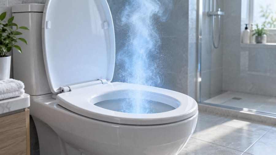 トイレの水を流すと菌が「息をする高さ」まで舞い上がると判明