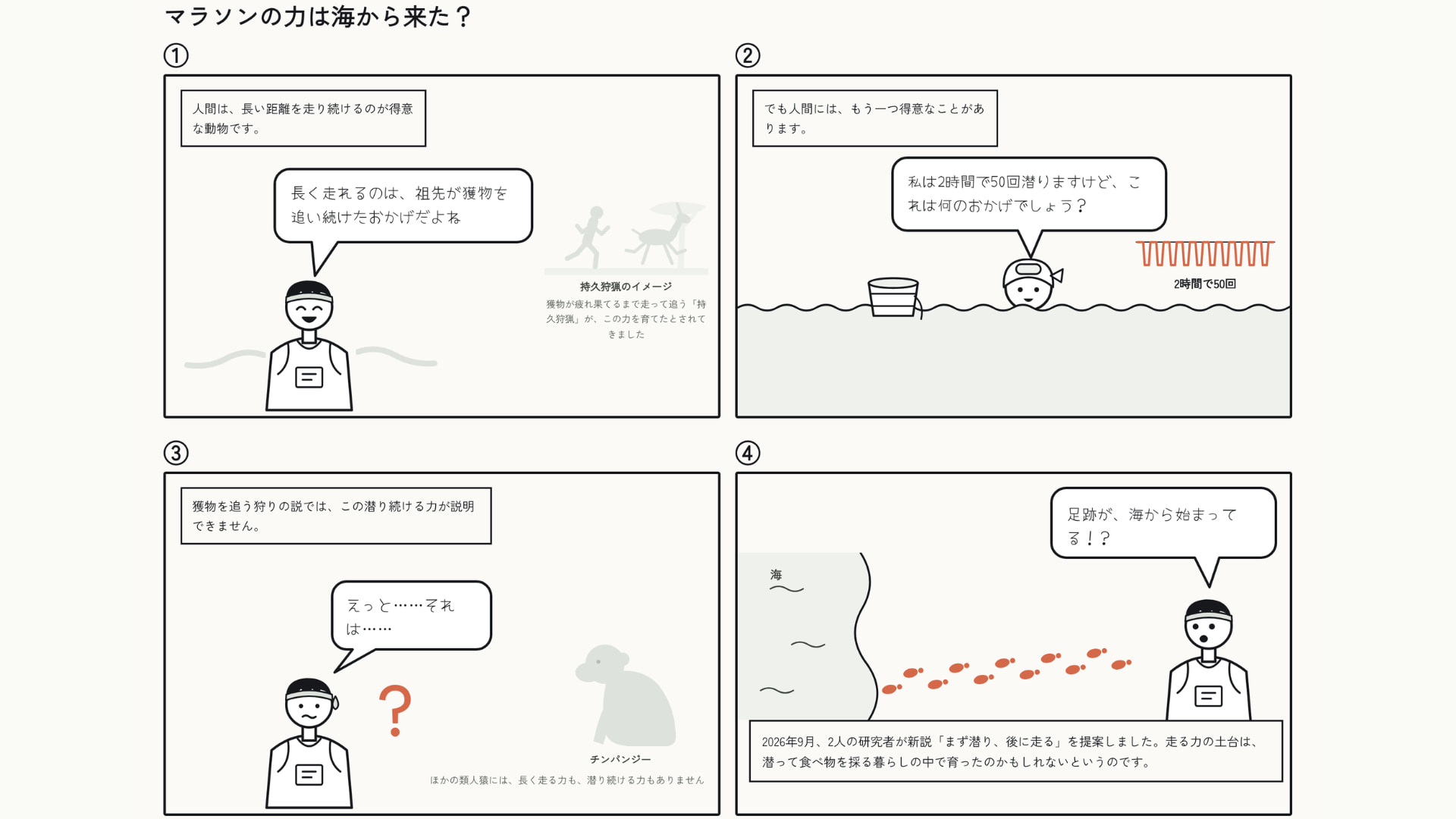 人間は陸の生き物なのに、なぜこれほど潜れるのか