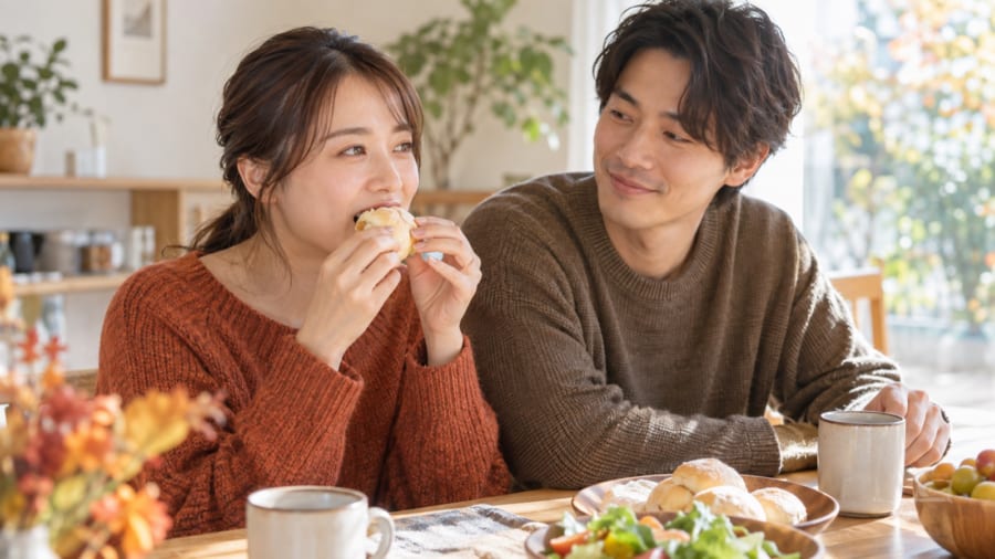 恋人がそばにいると、食後の血糖値はどう動いた？