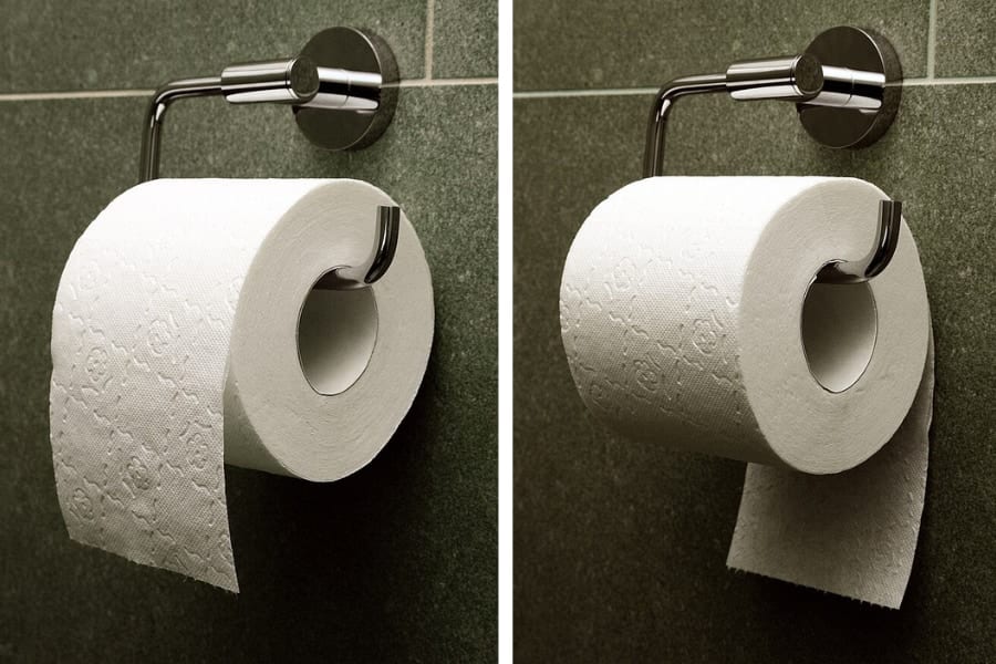 トイレットペーパーは「表向き」と「裏向き」どっちが正しい？論争に終止符を打つ証拠とは？