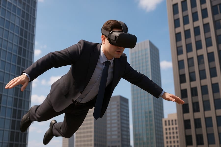 空飛ぶVR体験をすると「高所恐怖症」が改善された！