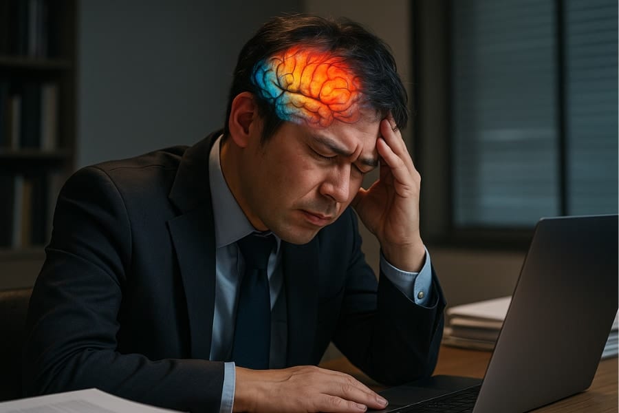 週52時間以上働いている人は「脳にある変化」が起きていた