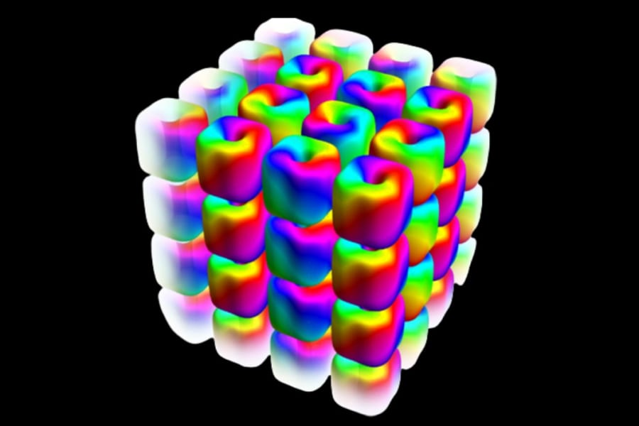 光の結び目からできた時空結晶