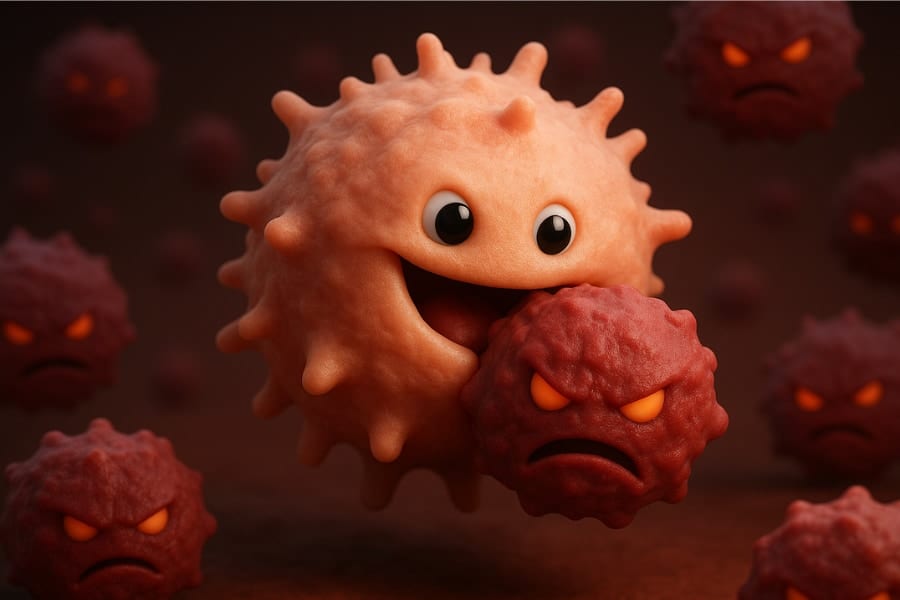 細胞死を経ず「不要細胞を食べさせる」新タンパク質を開発！がん治療に希望