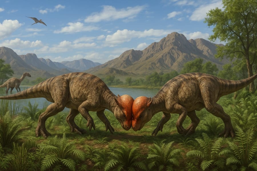 最も保存状態のいい「頭突き恐竜」の化石を発見、モンゴル・ゴビ砂漠