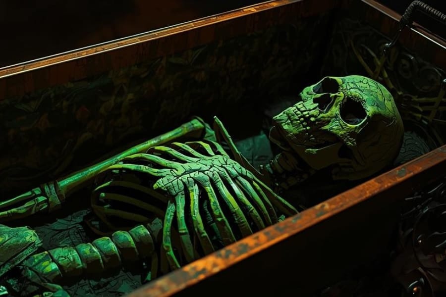 銅の棺で発見された「緑色のミイラ」の謎、40年ぶりに解明