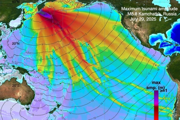 カムチャッカ大地震で、衛星が巨大津波の詳細な姿を初めて捉える