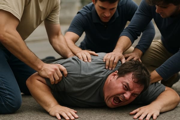 床に押さえつけられて窒息はありうるのか?逮捕拘束中の突然死の謎