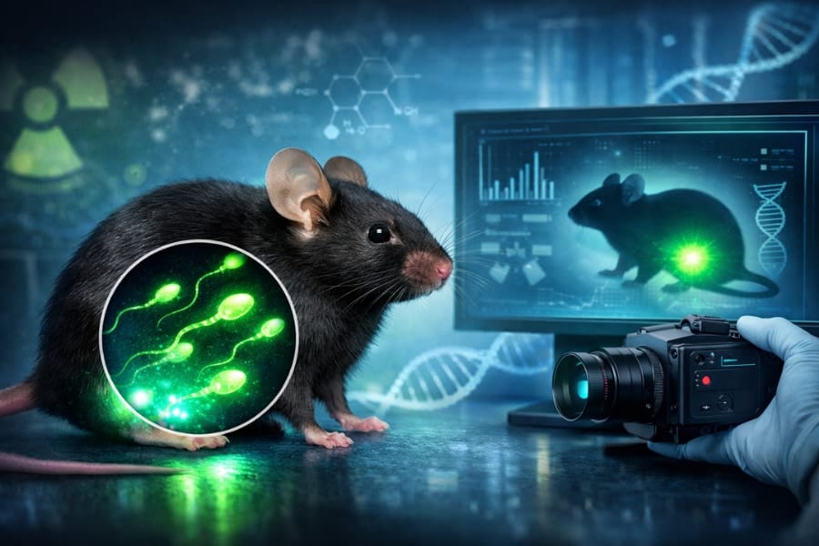 「光る精子」を作るマウスの開発に成功